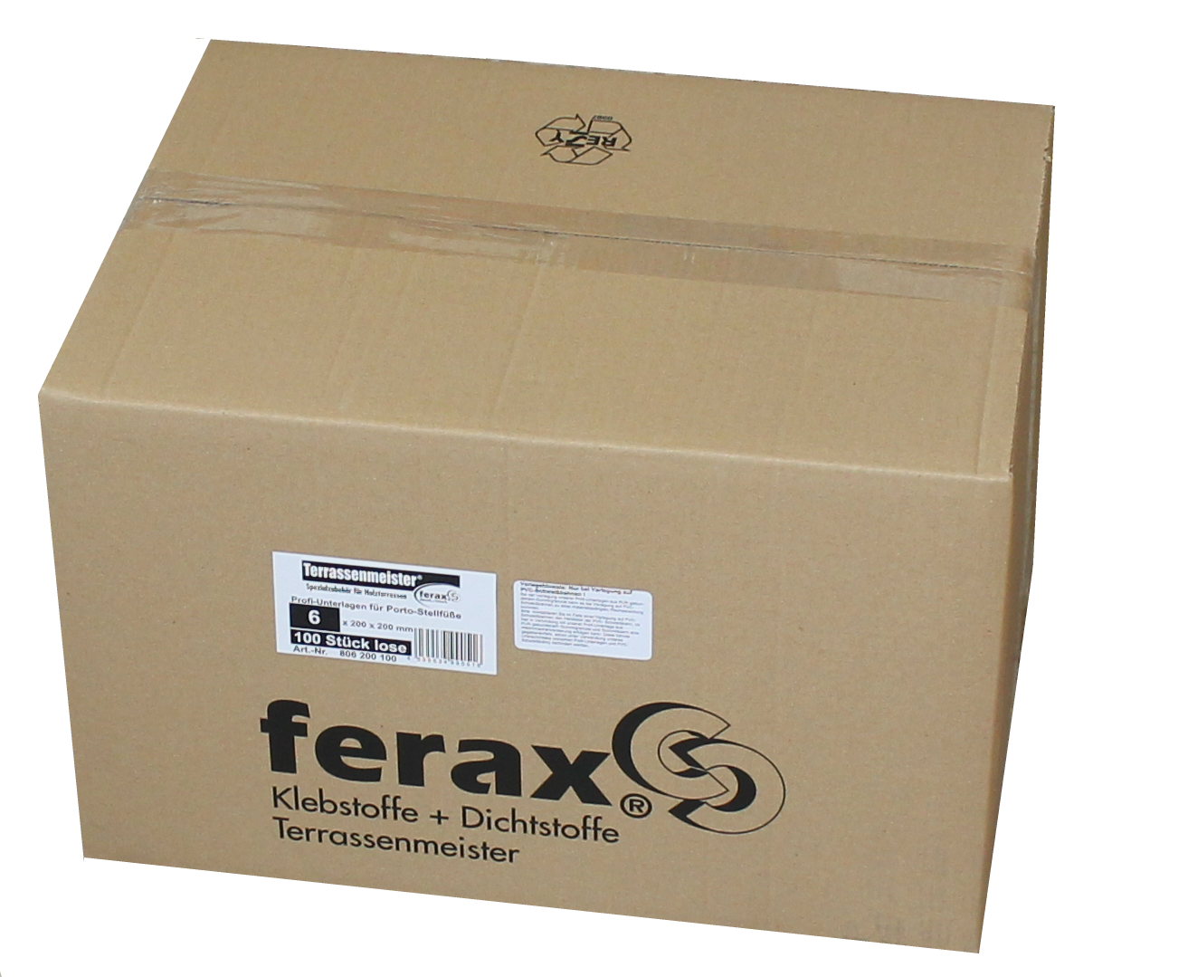 Ferax Profi Unterlagen 6 x 200 x 200 mm, für Porto Stellfüße ...